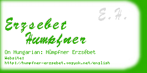 erzsebet humpfner business card